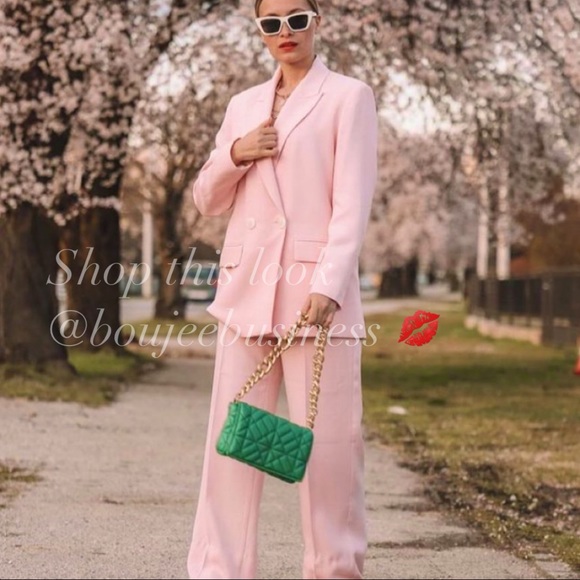 ZARA Quilted Midi Shoulder Bag with Chain - Picture 6 of 10